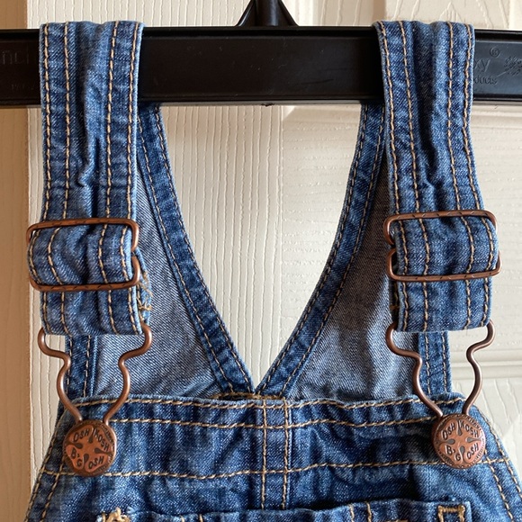 OshKoshB’gosh Blue Denim Tiered Ruffled Overalls/ Dress. Size 4T - Picture 4 of 10